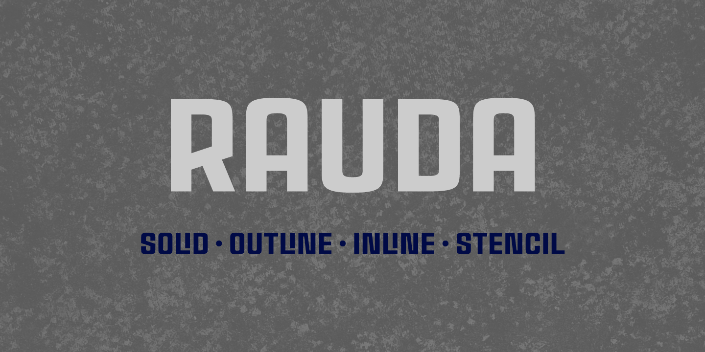 Пример шрифта Rauda #1